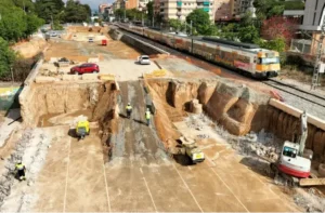 Obras de soterramiento en núcleo urbano