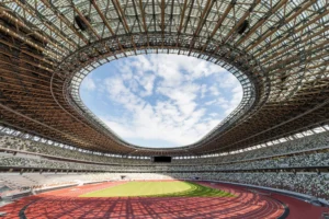 Estadio Nacional de Tokio construido con madera japonesa
