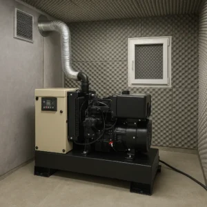 Habitación insonorizada con grupo electrógeno instalado en vivienda unifamiliar