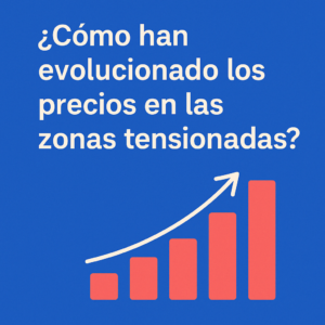 Gráfico sobre la evolución de los precios en las zonas tensionadas