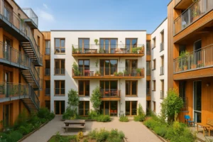 Comunidad de viviendas cooperativas con espacios compartidos