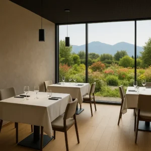 Restaurante minimalista y contemporáneo