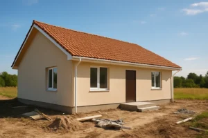 Vivienda unifamiliar nueva en zona rural, ejemplo de construir casa sin hipoteca