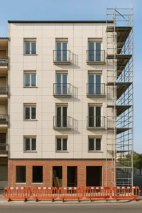 Edificio rehabilitado representando el valor añadido por el inversor inmobiliario