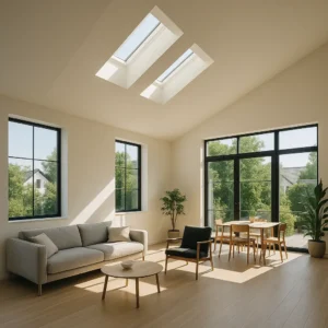 salón con iluminación natural para reducir la factura energética