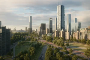 Vista del skyline de Madrid Nuevo Norte y su impacto en la vivienda
