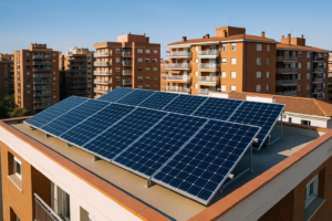 comunidad de vecinos con instalación solar colectiva gracias a un Power Purchase Agreement