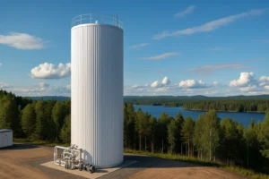 Instalación de baterías de arena para almacenar calor y energía sostenible