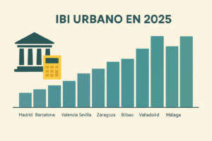 gráfico de barras sobre el IBI urbano en ciudades españolas en 2025
