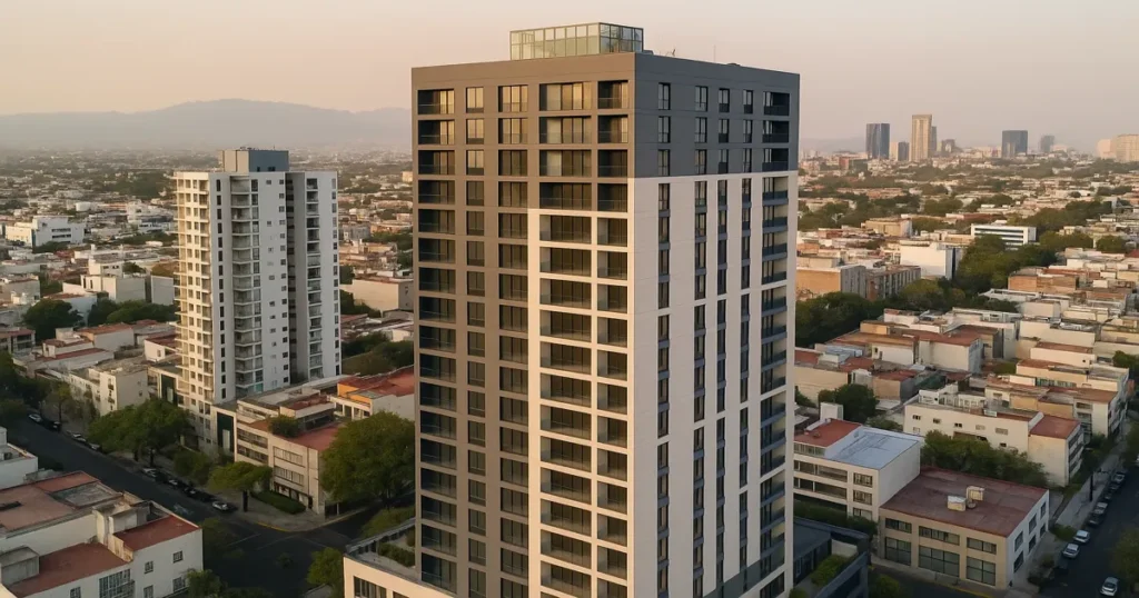 Edificio multifamily moderno en ciudad de México