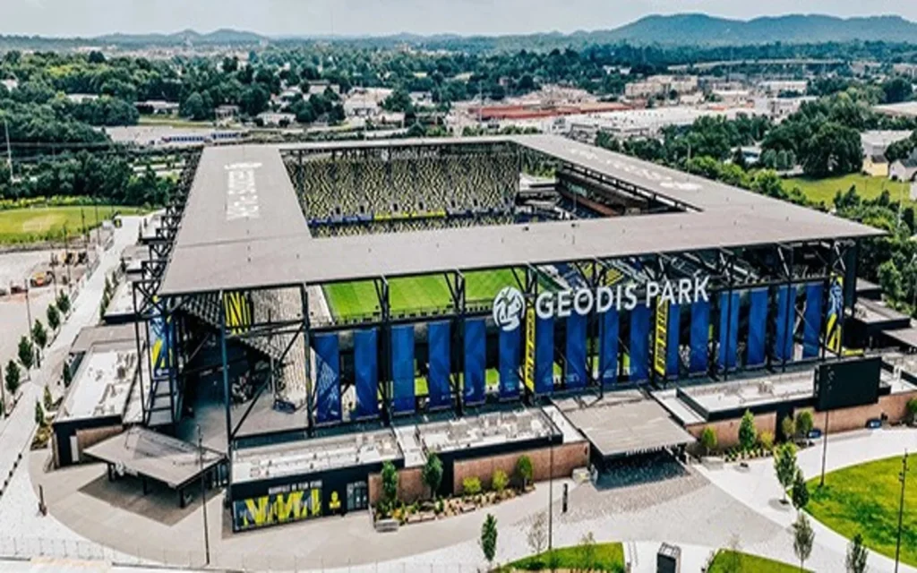 Vista exterior del GEODIS Park en Nashville, sede del Mundial de Clubes 2025