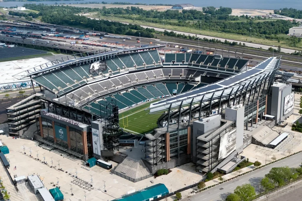 Vista aérea del Lincoln Financial Field en Filadelfia, sede del Mundial de Clubes 2025