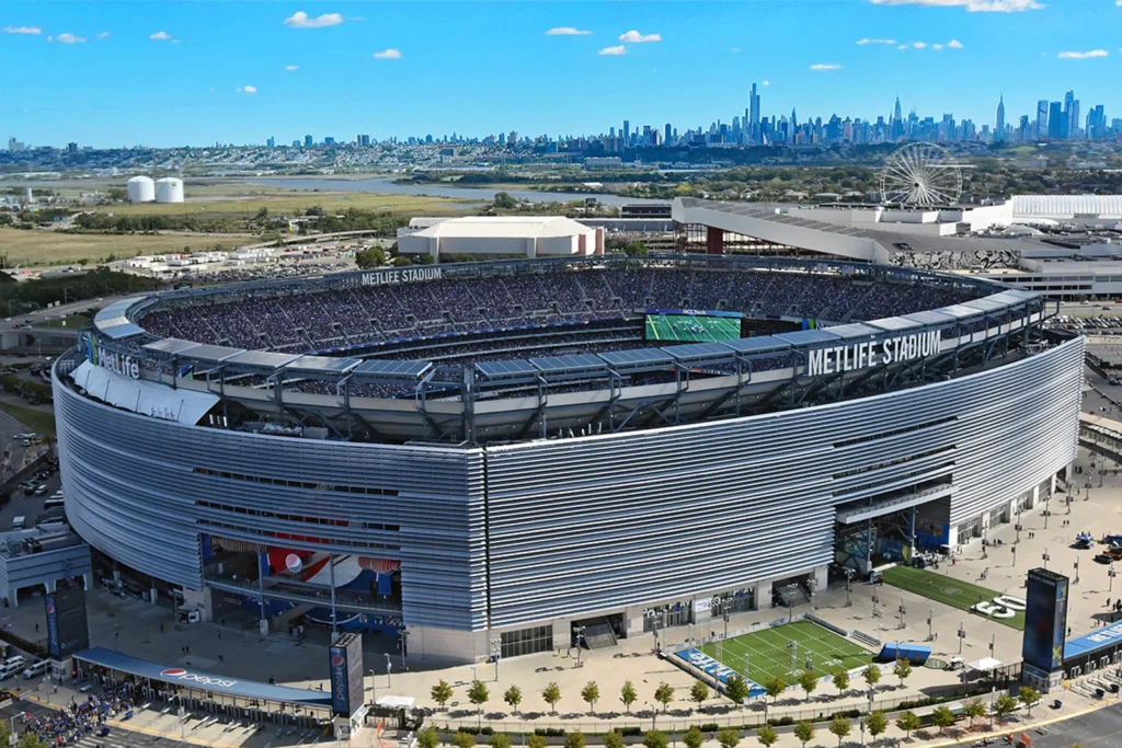 Vista aérea del MetLife Stadium en Nueva Jersey, sede de la final del Mundial de Clubes 2025