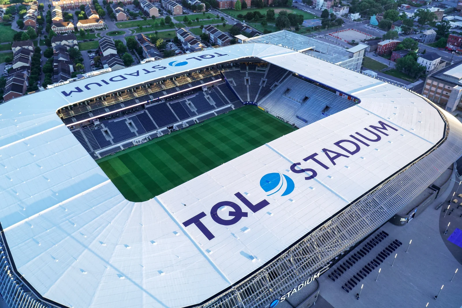 Vista aérea del TQL Stadium en Cincinnati, sede oficial del Mundial de Clubes 2025