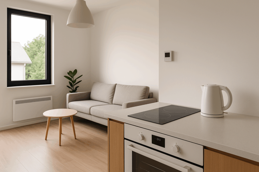 Sistema eléctrico sin gas en vivienda moderna