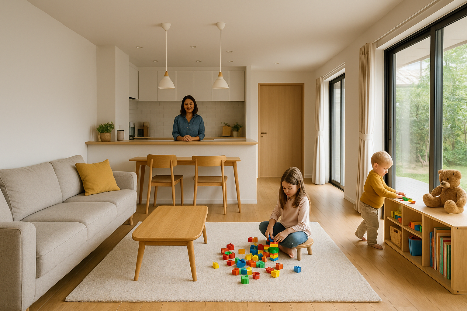 Distribución de vivienda ideal para familias con niños pequeños