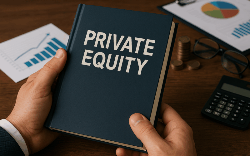 Libro con texto Private Equity: simboliza la inversión en Crescenta desde 10.000 euros