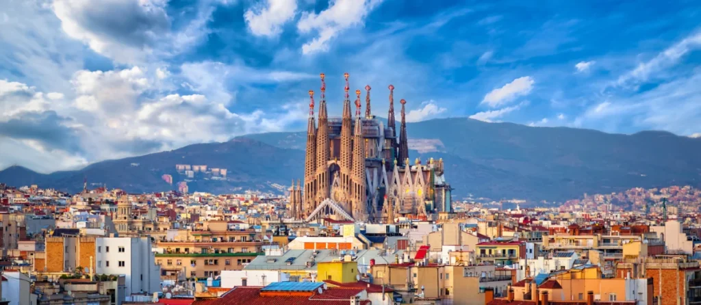 Vista aérea de Barcelona y su densidad urbana en relación con los precios de la vivienda