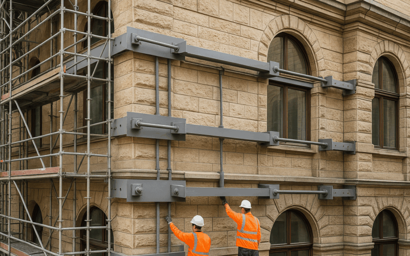 refuerzos estructurales en edificios históricos aplicados con técnicas invisibles
