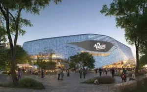 Roig Arena fachada cerámica texturizada en Valencia