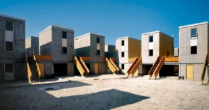 Viviendas incrementales del proyecto Quinta Monroy en Chile, diseño de Elemental