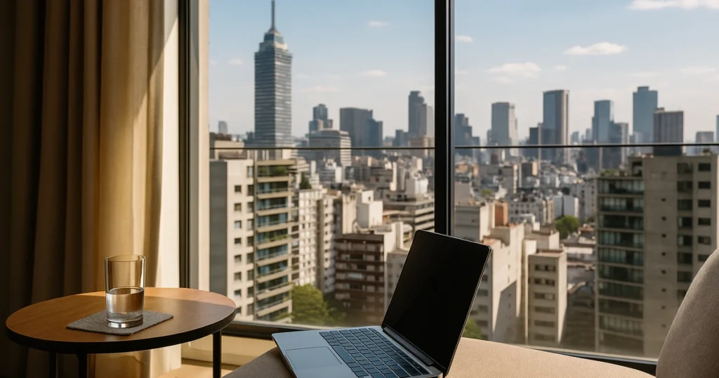 Alquiler turístico en apartamento moderno para nómadas digitales en ciudad latinoamericana