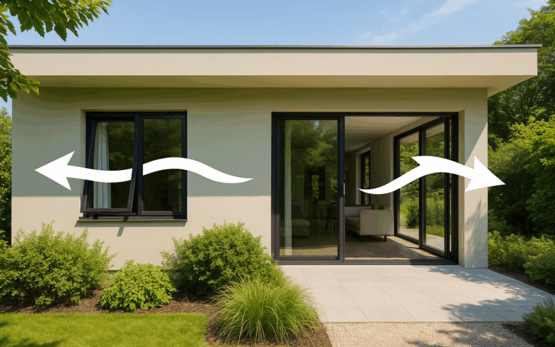 Casas con ventilación cruzada para mantener la vivienda fresca