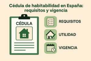 Ilustración explicativa sobre la cédula de habitabilidad en España