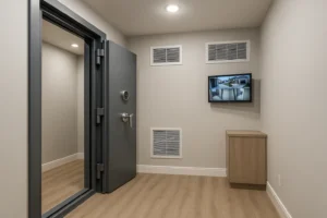 habitación del pánico moderna en vivienda unifamiliar