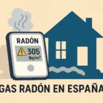 Ilustración sobre los riesgos del gas radón en viviendas en España y cómo prevenirlos