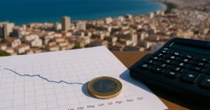 Vista aérea realista de barrio residencial en España para ilustrar la previsión del Euríbor en octubre 2025 y su efecto en las hipotecas.