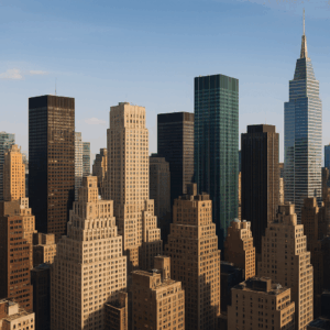 Rascacielos de oficinas vacías en Nueva York