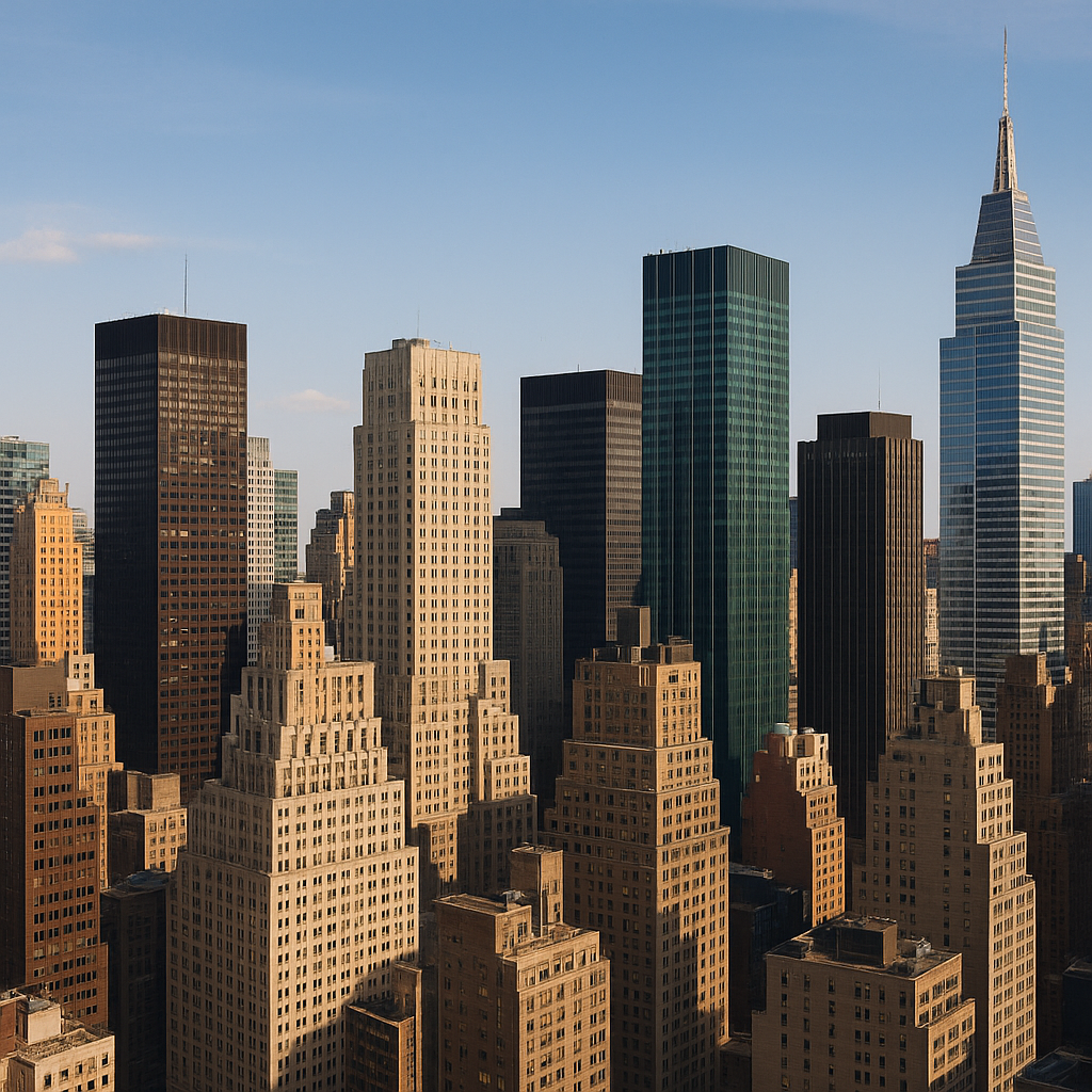 Rascacielos de oficinas vacías en Nueva York