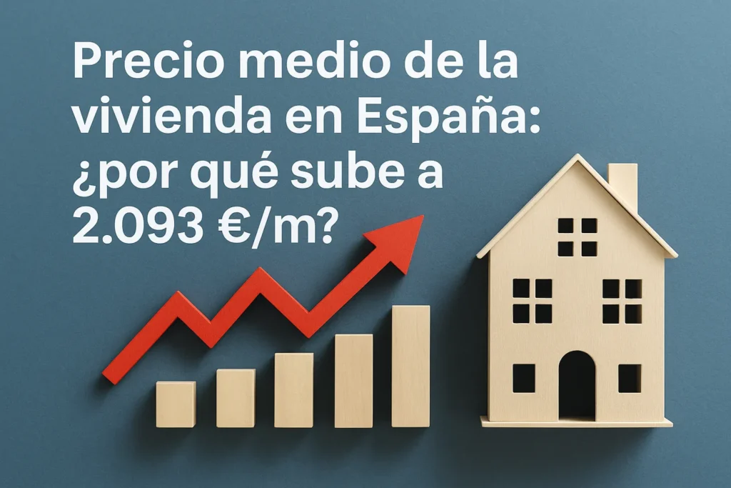 Precio medio de la vivienda en España sube a 2.093 €/m² en 2025