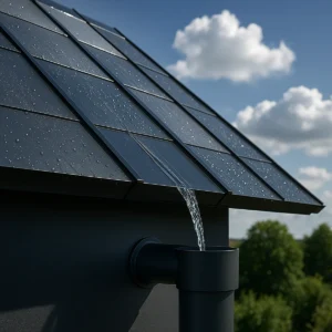 Tejado que produce agua potable mediante condensación, un sistema innovador de cubierta sostenible.