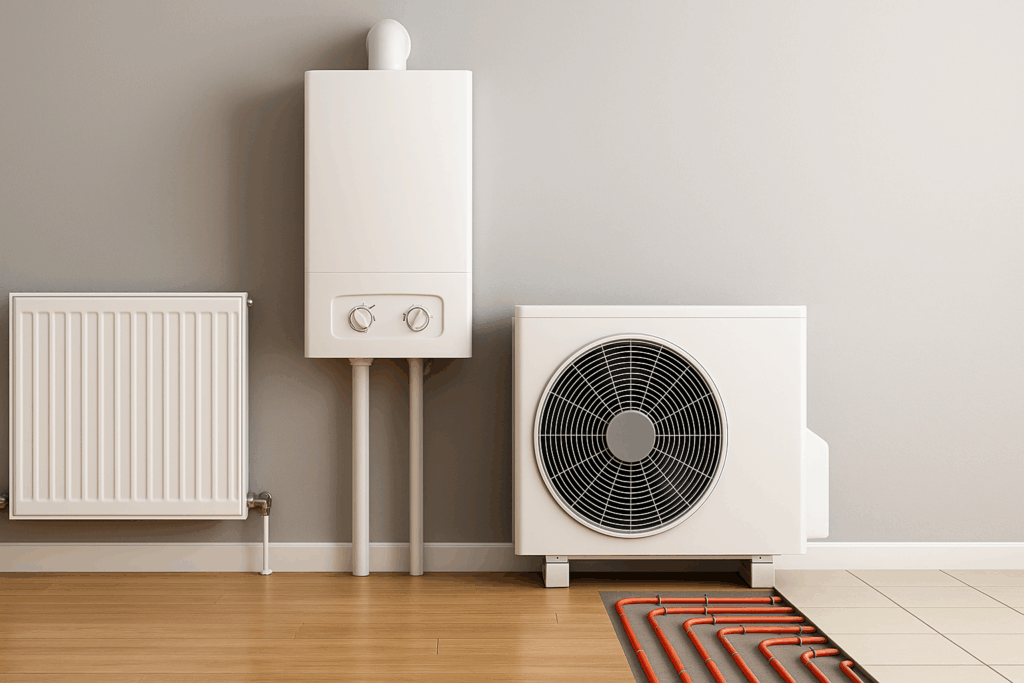 tipos de calefacción doméstica para el invierno y el cambio climático