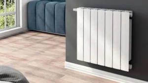 radiador moderno correspondiente a una instalación de calefacción bitubular en vivienda reformada