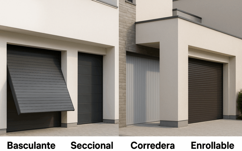 Tipos de puertas de garaje residenciales según normativa española