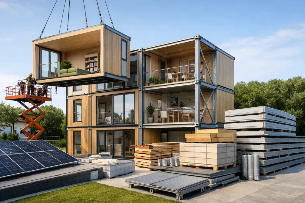 Arquitectura reversible aplicada a viviendas diseñadas para desmontarse y reutilizarse