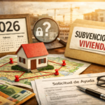 Mapa visual de las ayudas a la vivienda en 2026 en España con calendario y documentos de subvención