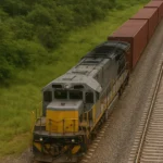 Concesiones ferroviarias de carga en Brasil con tren de mercancías rumbo a 2026