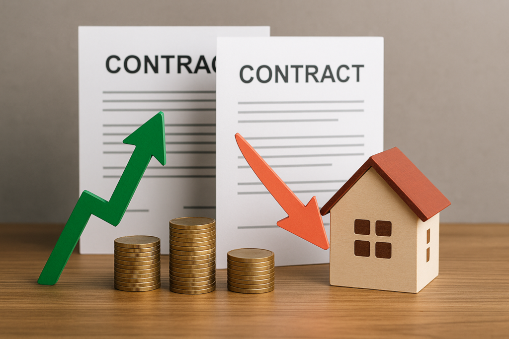 Imagen conceptual que representa la comparativa préstamo participativo y cuentas de participación aplicada a inversiones inmobiliarias entre particulares.