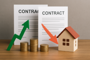 Imagen conceptual que representa la comparativa préstamo participativo y cuentas de participación aplicada a inversiones inmobiliarias entre particulares.