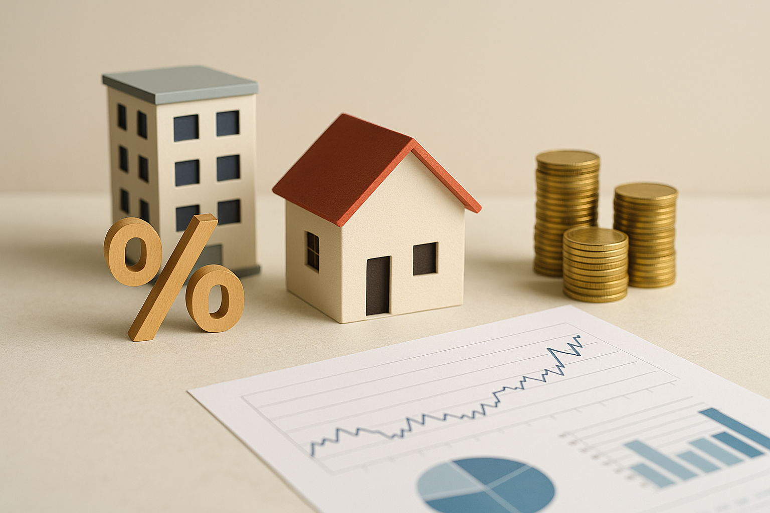 Escena conceptual que representa un contrato en cuentas de participación aplicado a inversiones inmobiliarias entre particulares.