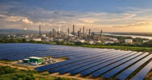 Parque solar de Ecopetrol abasteciendo la refinería de Barrancabermeja en Colombia