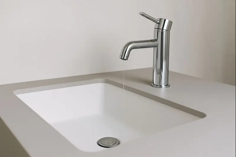 Falta de presión de agua en un baño con grifería minimalista y chorro muy fino