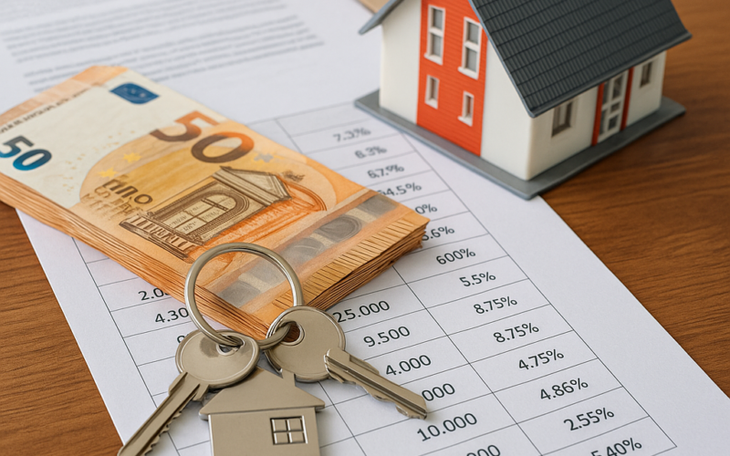 Escenario conceptual que representa un préstamo participativo inmobiliario aplicado a inversiones de particulares.