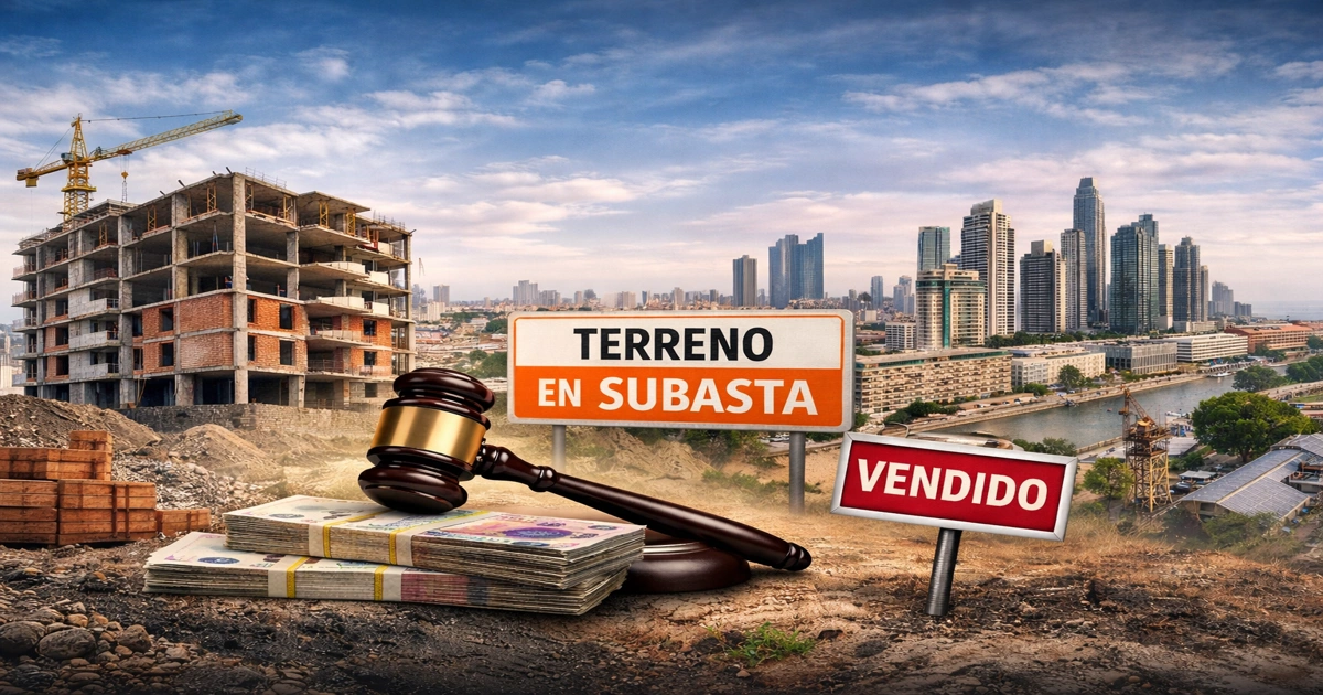 Subasta de suelo público del ex programa Procrear en Argentina con obra de vivienda inconclusa