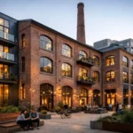 🟢 Texto ALT (SEO + accesibilidad) Edificio industrial reconvertido en viviendas sin demolición mediante reutilización adaptativa