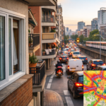 Ruido urbano y valor de la vivienda en una calle con tráfico intenso